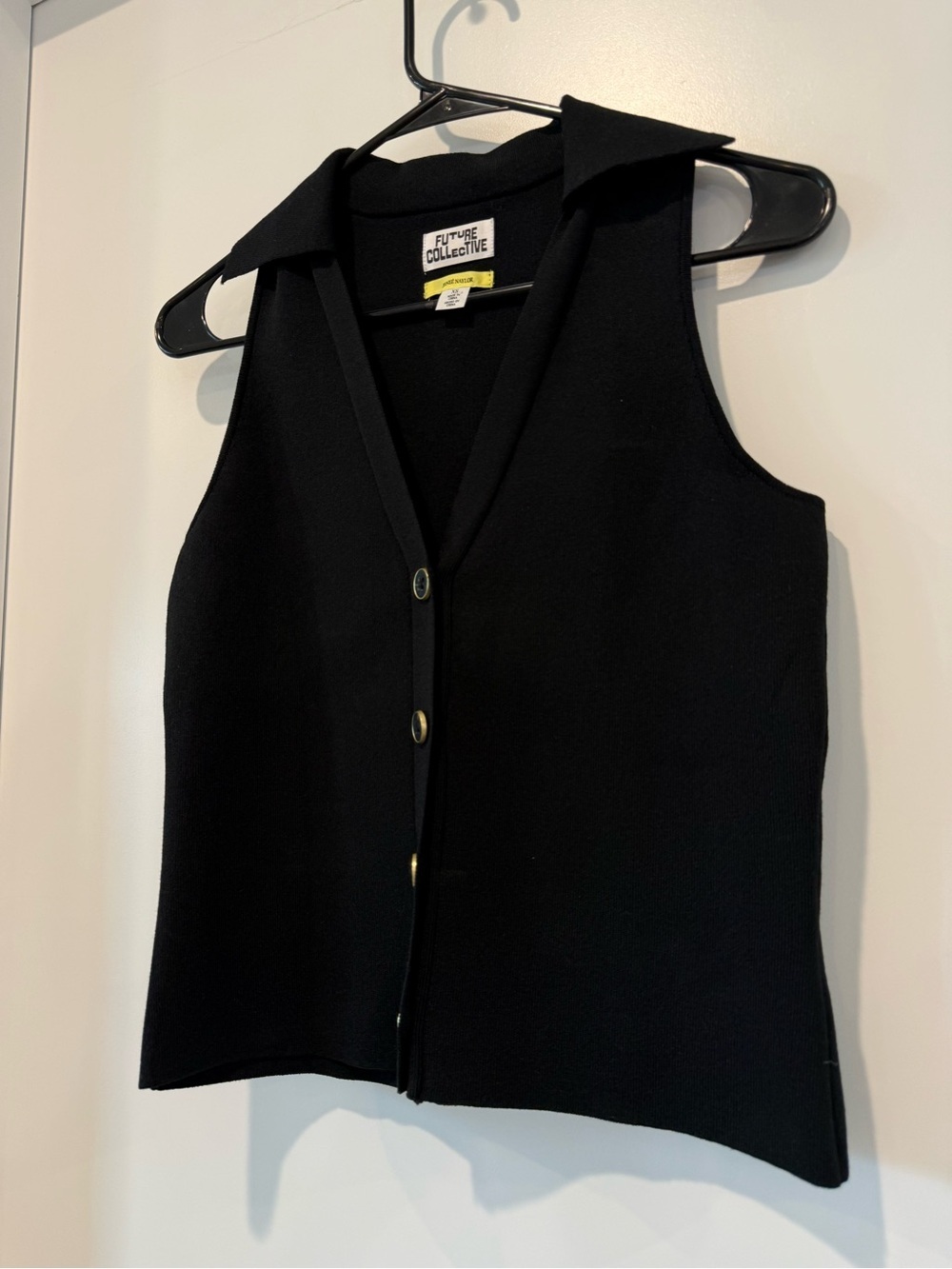 Future Collective Jenee Taylor Sweater Vest Black Tank
